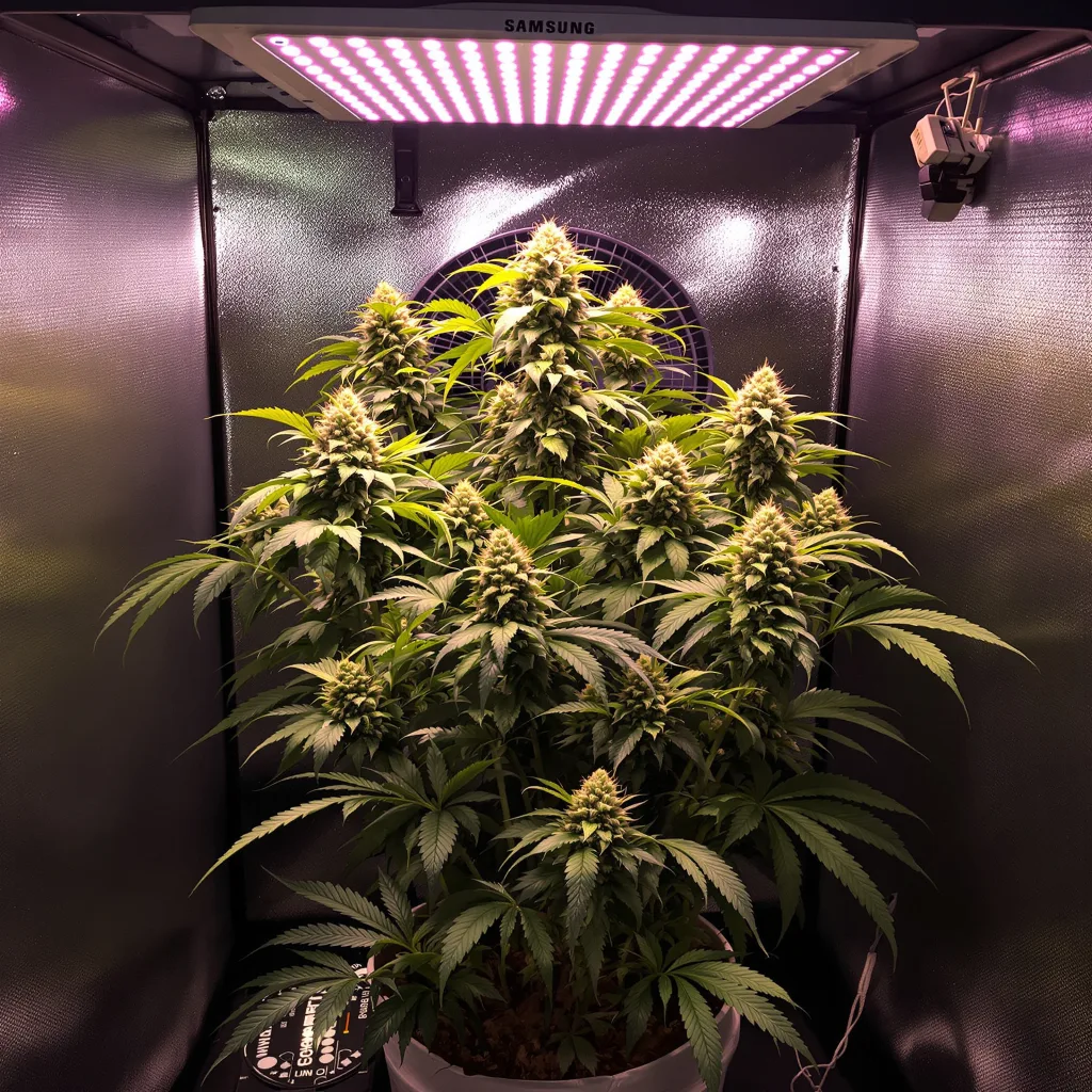 Cream cannabis plant in flowering stage, 60-100 cm autoflower