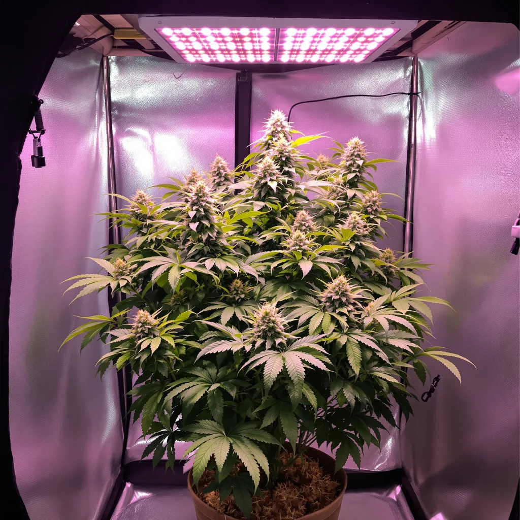 Cream Caramel cannabis plant in flowering stage, 60-100 cm autoflower