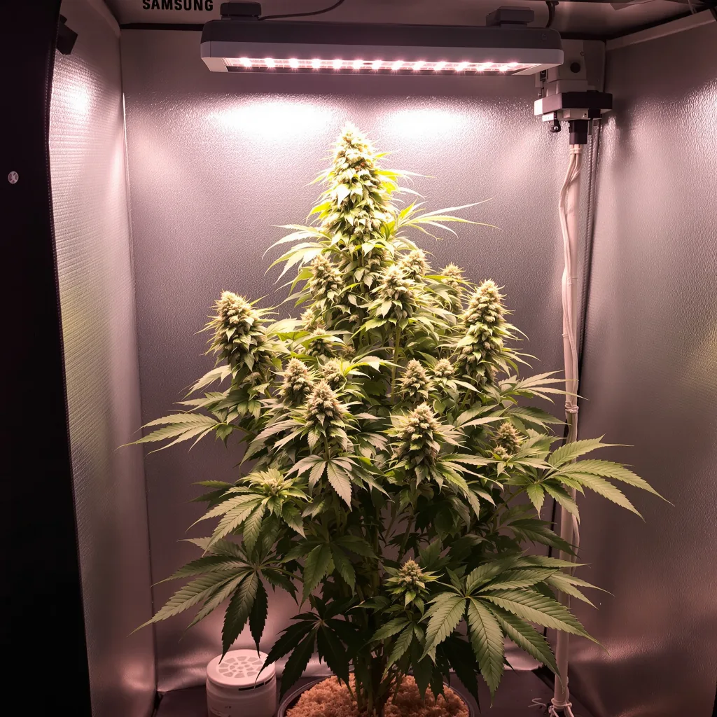 Critical Kush cannabis plant in flowering stage, 60-100 cm autoflower