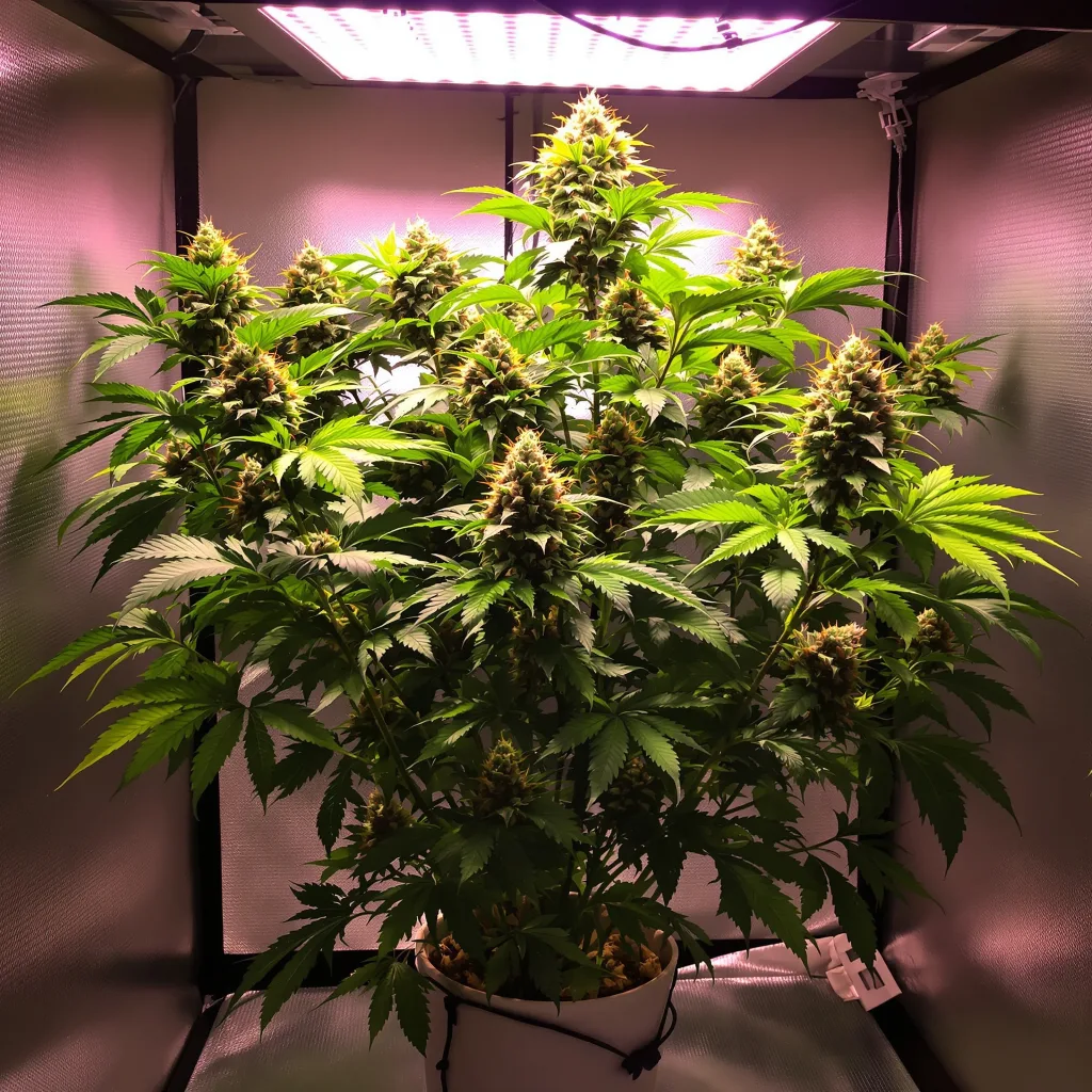 Crouching Tiger Hidden Alien cannabis plant in flowering stage, 60-100 cm autoflower
