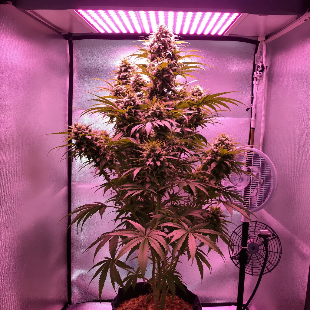 Crystal Coma cannabis plant in flowering stage, 60-100 cm autoflower