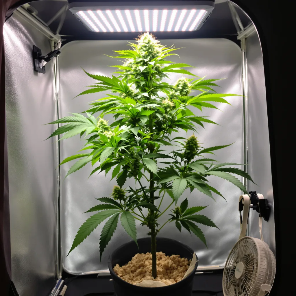 Dark Side of the Moon cannabis plant in flowering stage, 90-130 cm feminized
