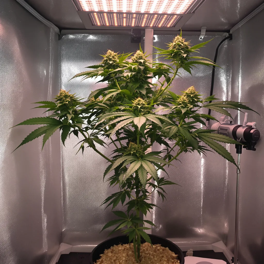 Dawgfather OG cannabis plant in flowering stage, 60-100 cm autoflower