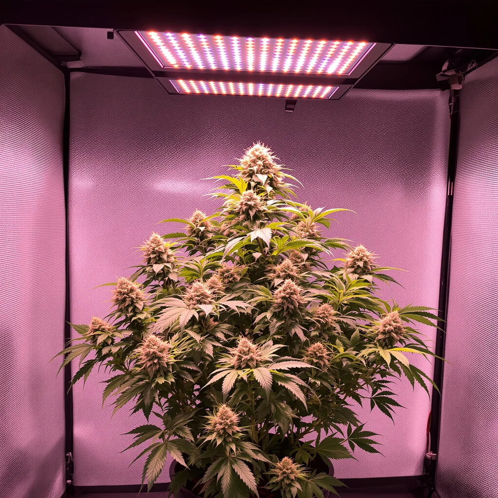 Death Bubba cannabis plant in flowering stage, 60-100 cm autoflower