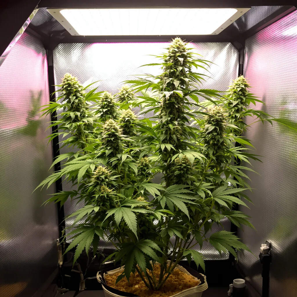 Deep Purple cannabis plant in flowering stage, 90-130 cm feminized