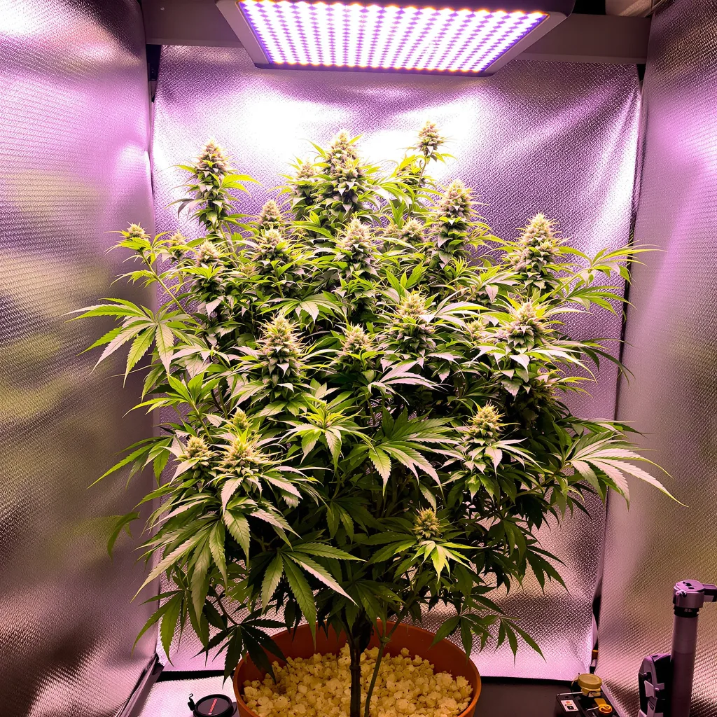 Dinachem cannabis plant in flowering stage, 60-100 cm autoflower