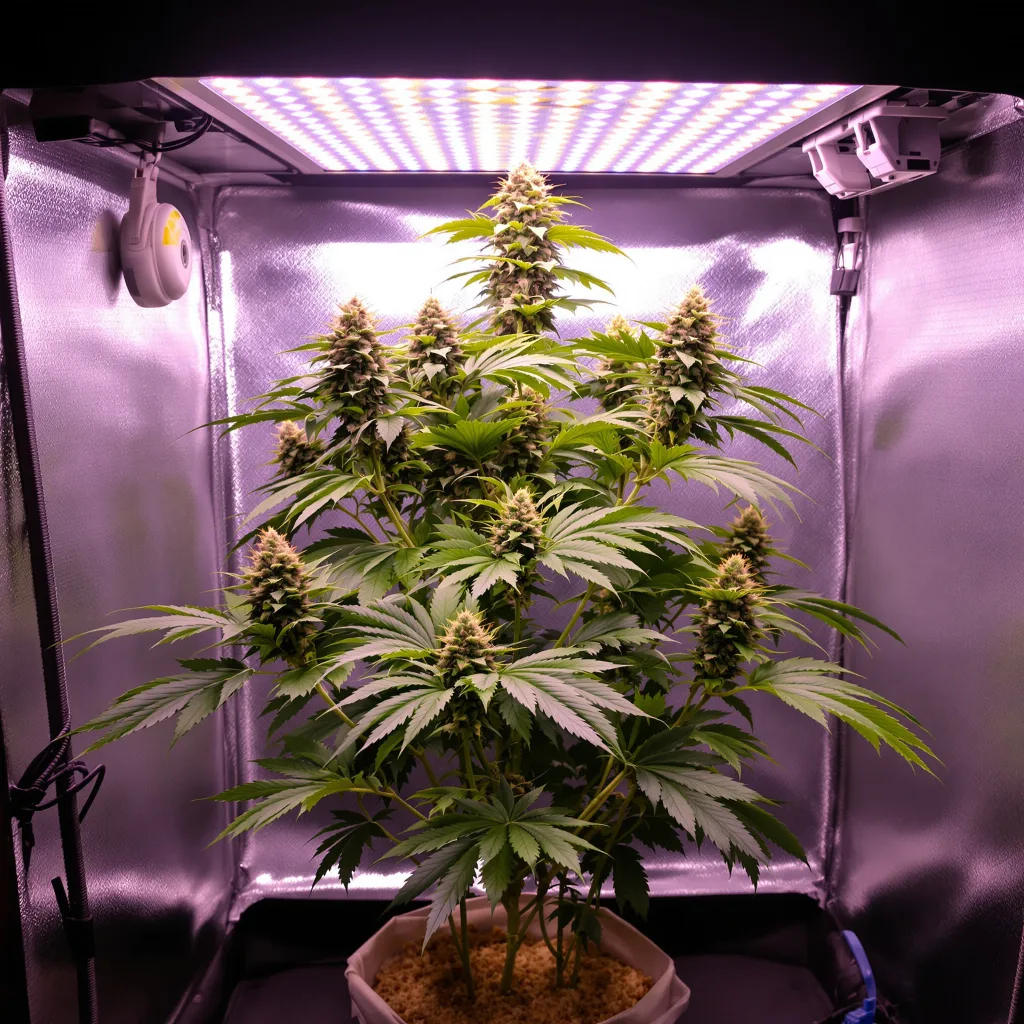 Dogwalker OG cannabis plant in flowering stage, 60-100 cm autoflower
