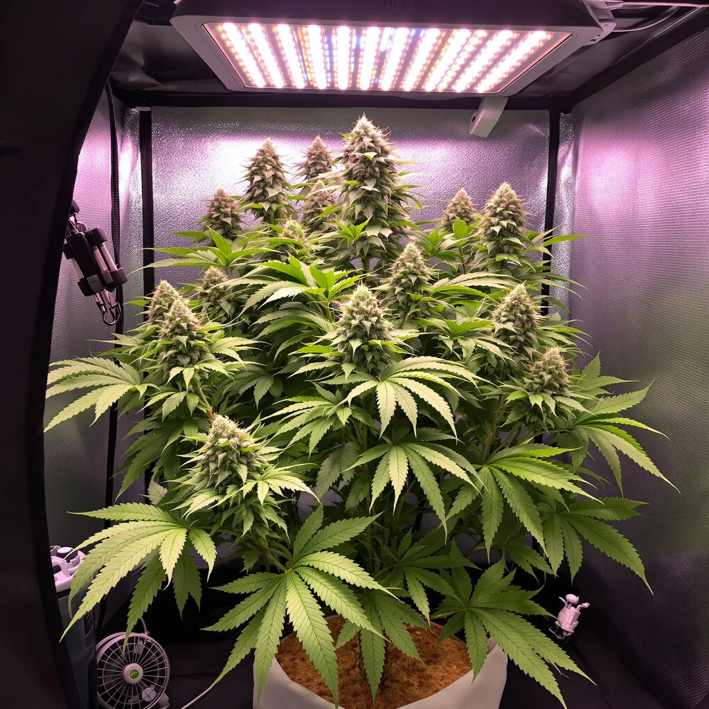 Double Tangie Banana cannabis plant in flowering stage — 90-130 cm feminized