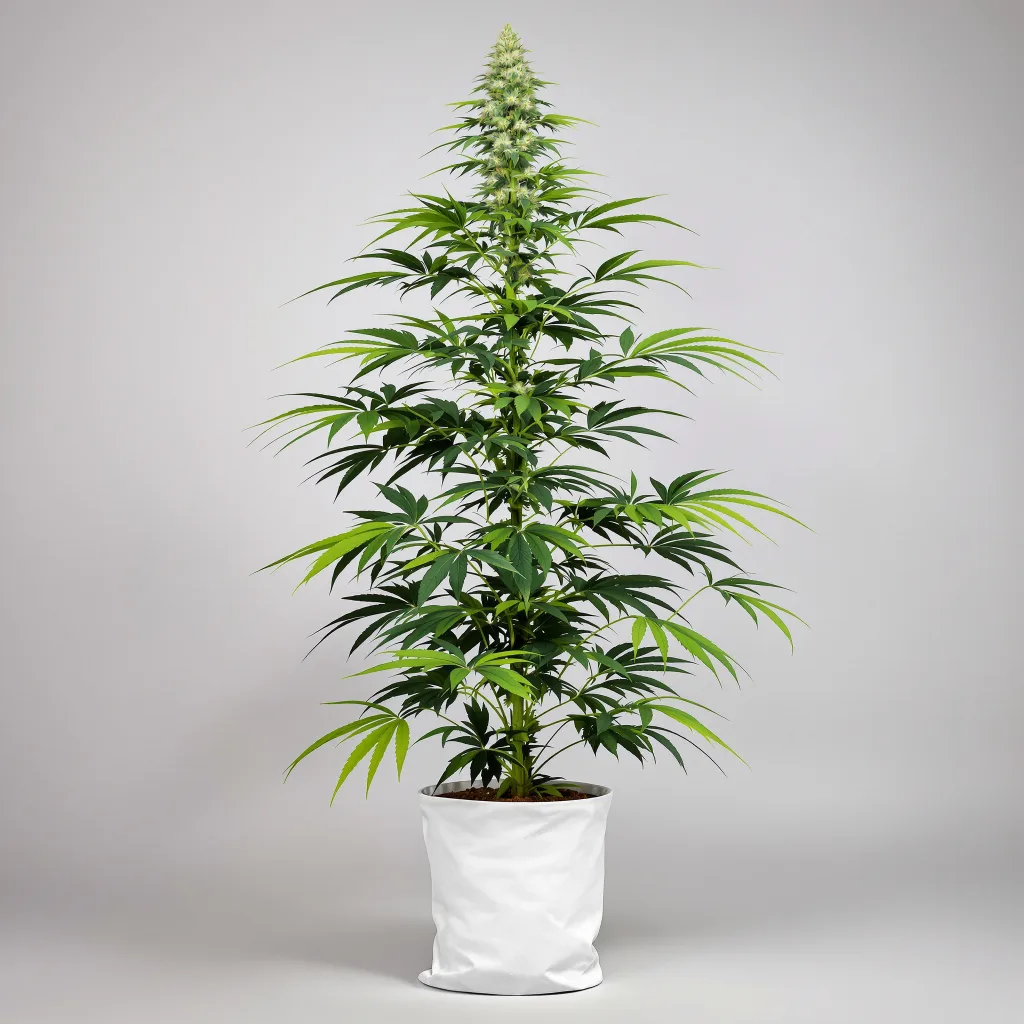 Durban Poison 50% indica / 90% sativa flower with visible trichomes