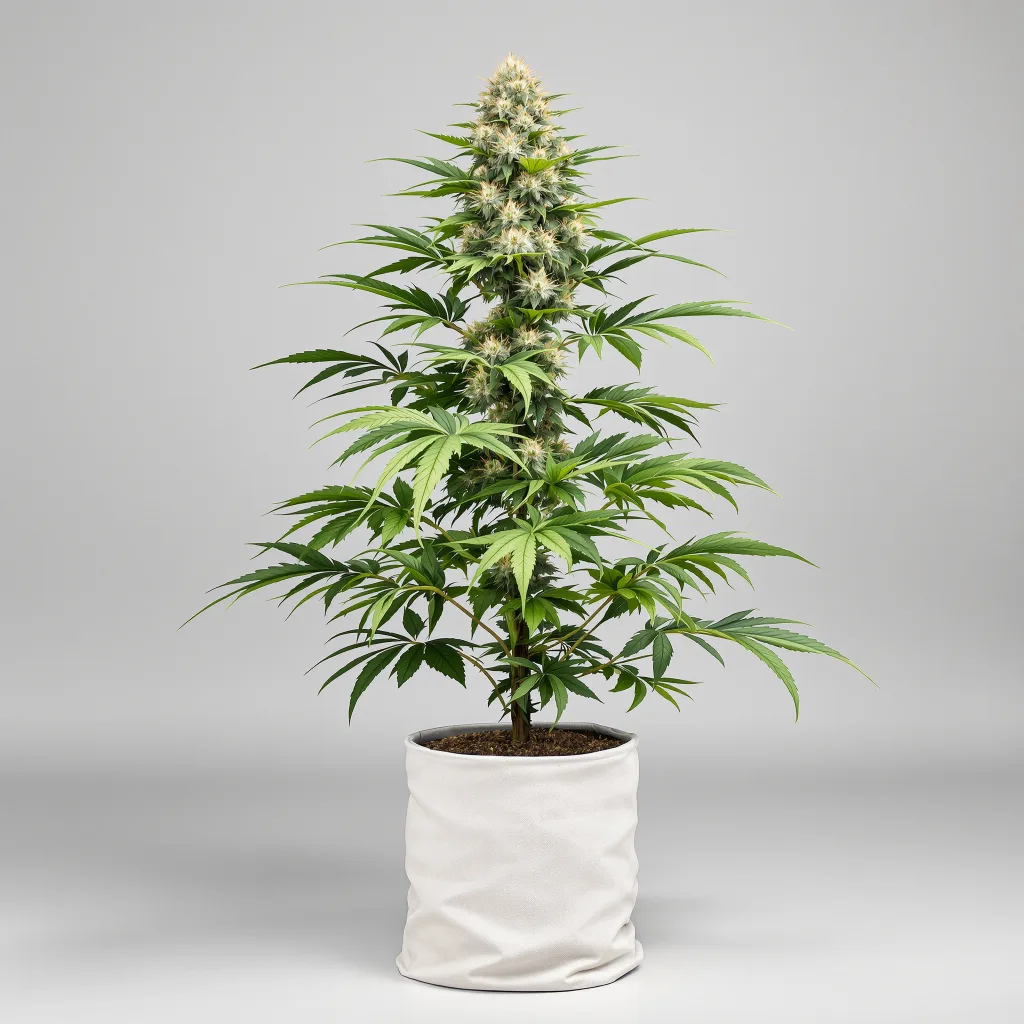 Ewok 64% indica / 36% sativa flower with visible trichomes