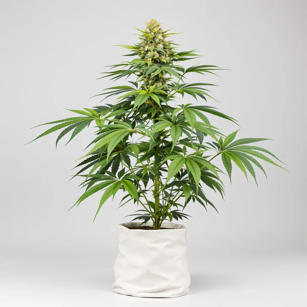 Fat Purple 74% indica / 26% sativa flower with visible trichomes
