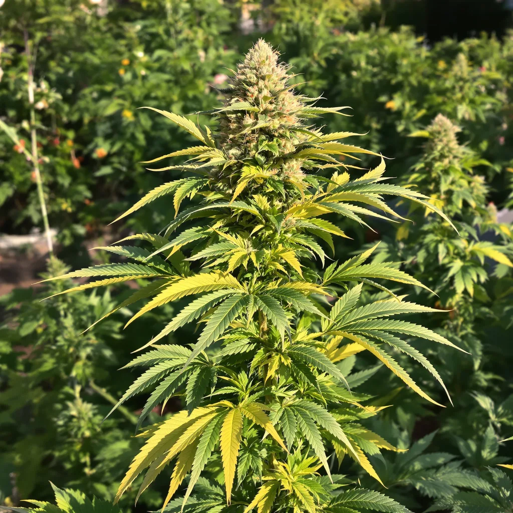 Fruit cannabis plant in flowering stage — 60-100 cm autoflower