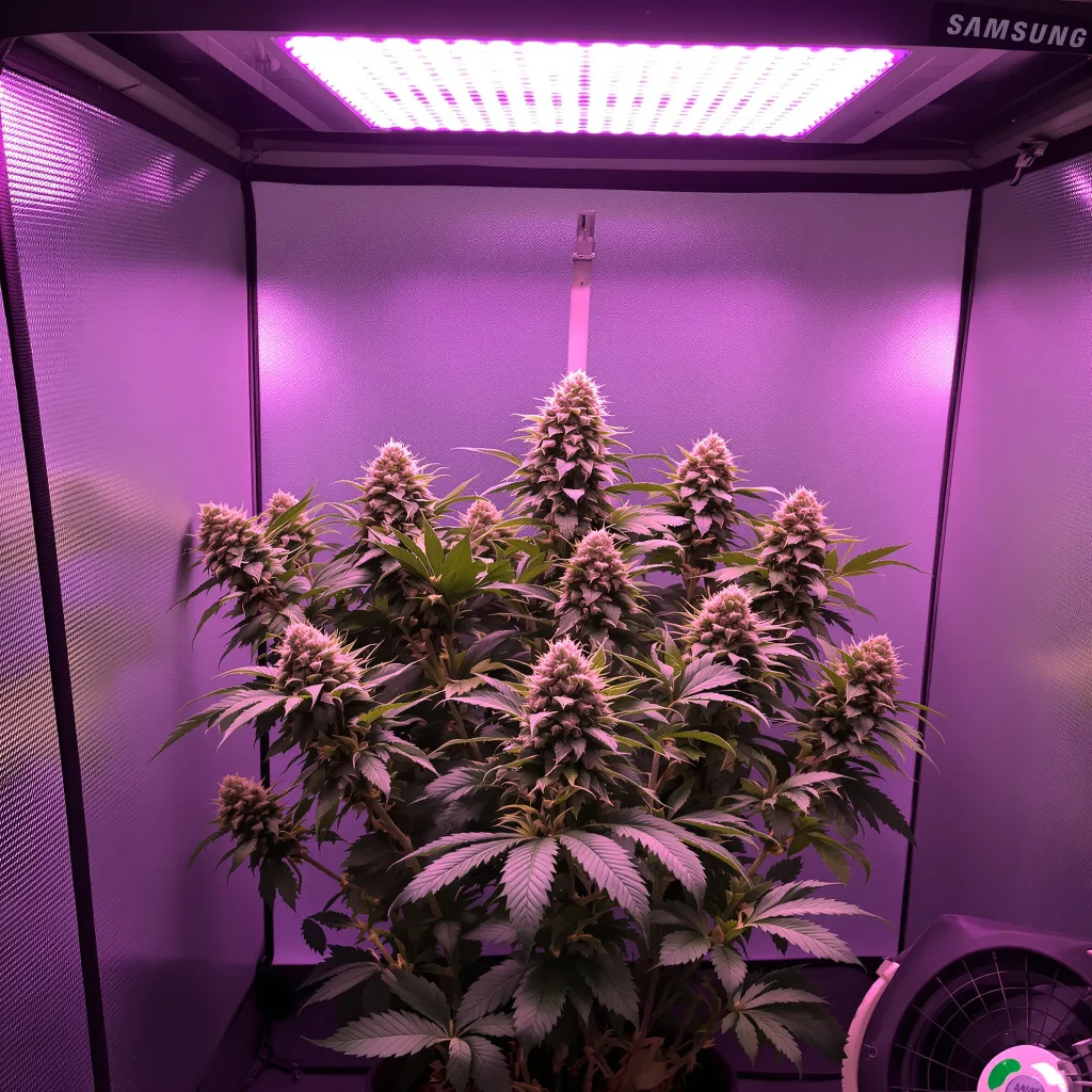 Fucking Incredible 66% indica / 34% sativa flower with visible trichomes