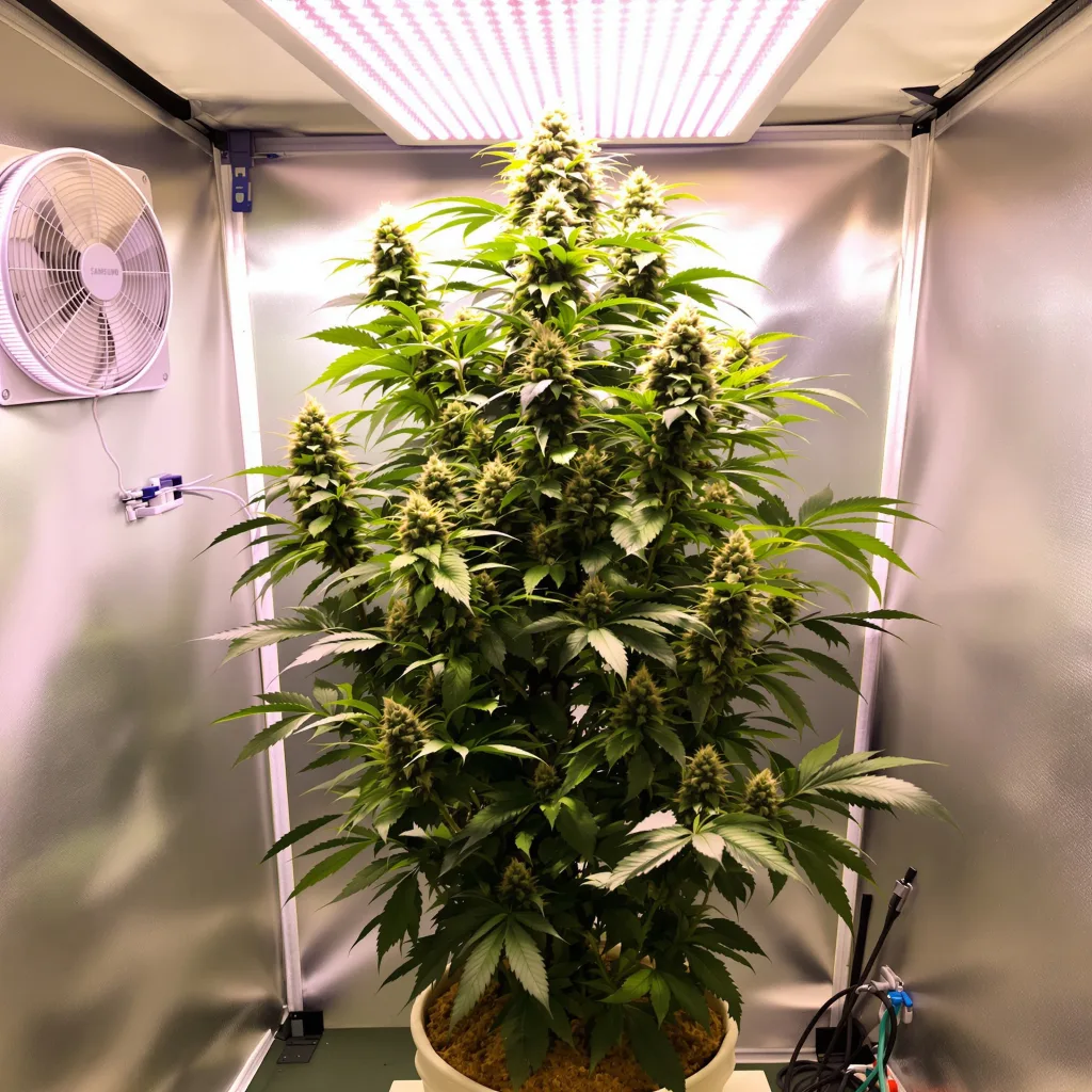 Gatekeeper OG cannabis plant in flowering stage, 60-100 cm autoflower