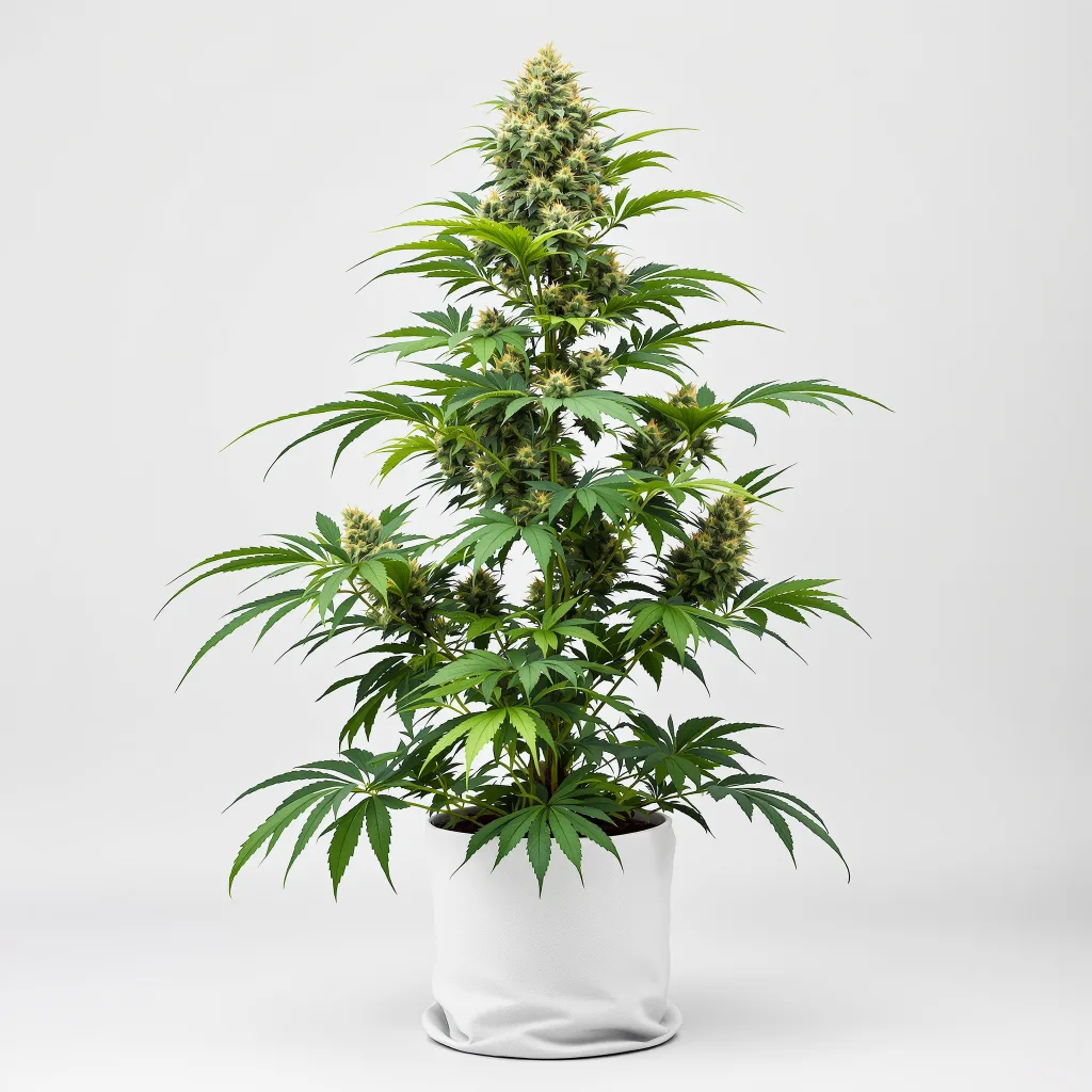 Georgia Pie cannabis bud close-up showing balanced bud structure with frosted trichomes