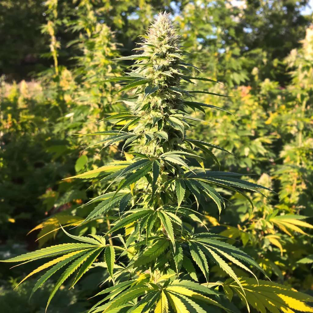 Ghost Train Haze cannabis plant in flowering stage — 60-100 cm autoflower