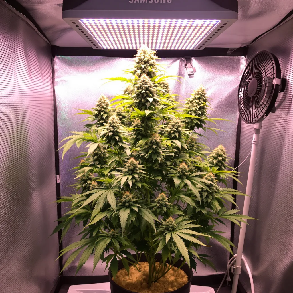 Godzilla Cookies cannabis plant in flowering stage, 60-100 cm autoflower