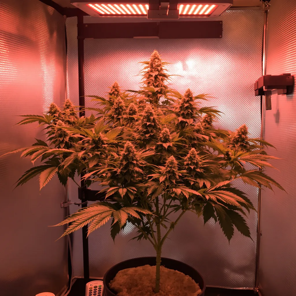 Godzilla Glue cannabis plant in flowering stage, 60-100 cm autoflower
