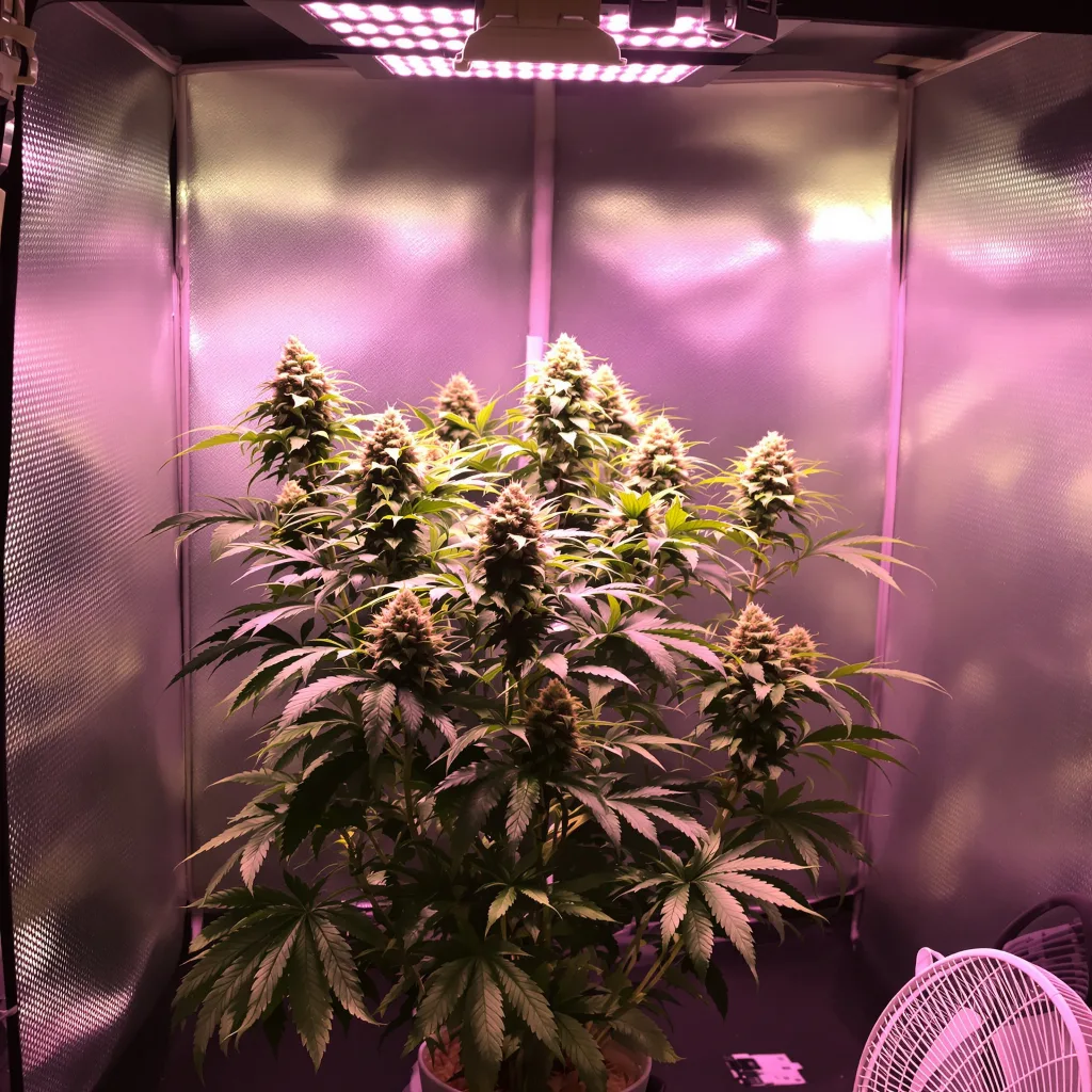 Gorilla Cookies cannabis plant in flowering stage, 60-100 cm autoflower