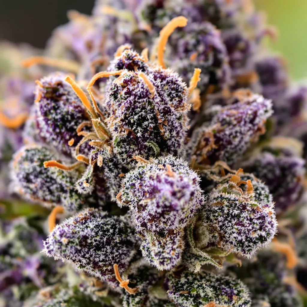 Grandmommy Purple cannabis plant in flowering stage, 90-130 cm feminized