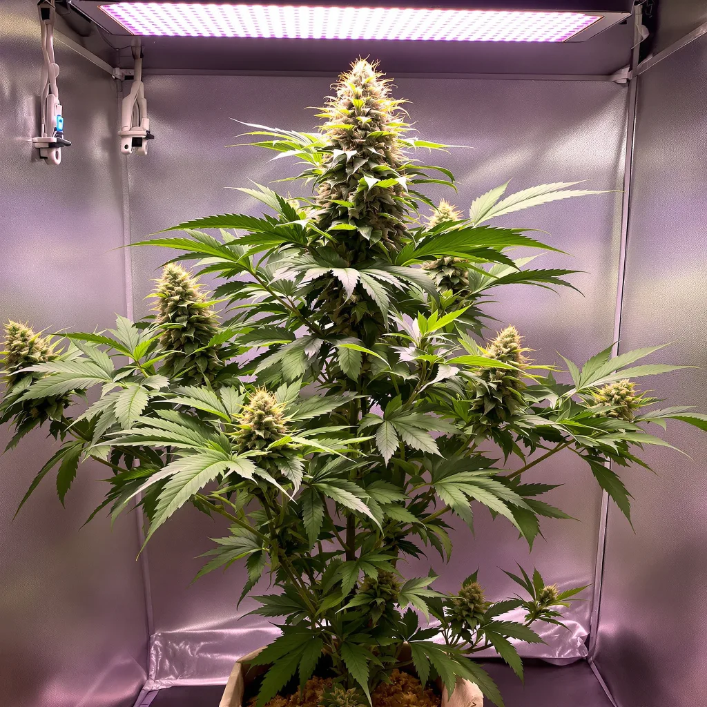 Grape Inferno cannabis plant in flowering stage, 60-100 cm autoflower