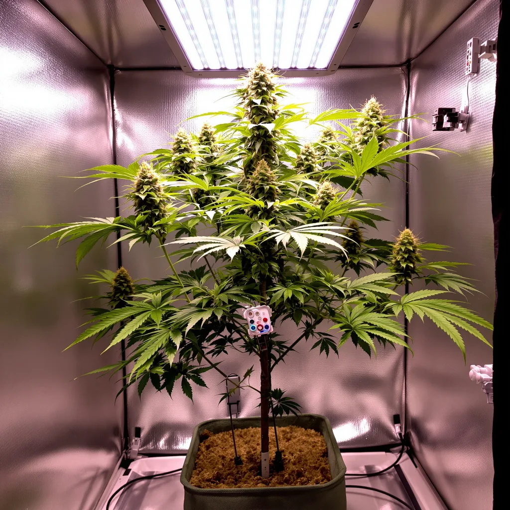 Grape Skunk cannabis plant in flowering stage, 60-100 cm autoflower