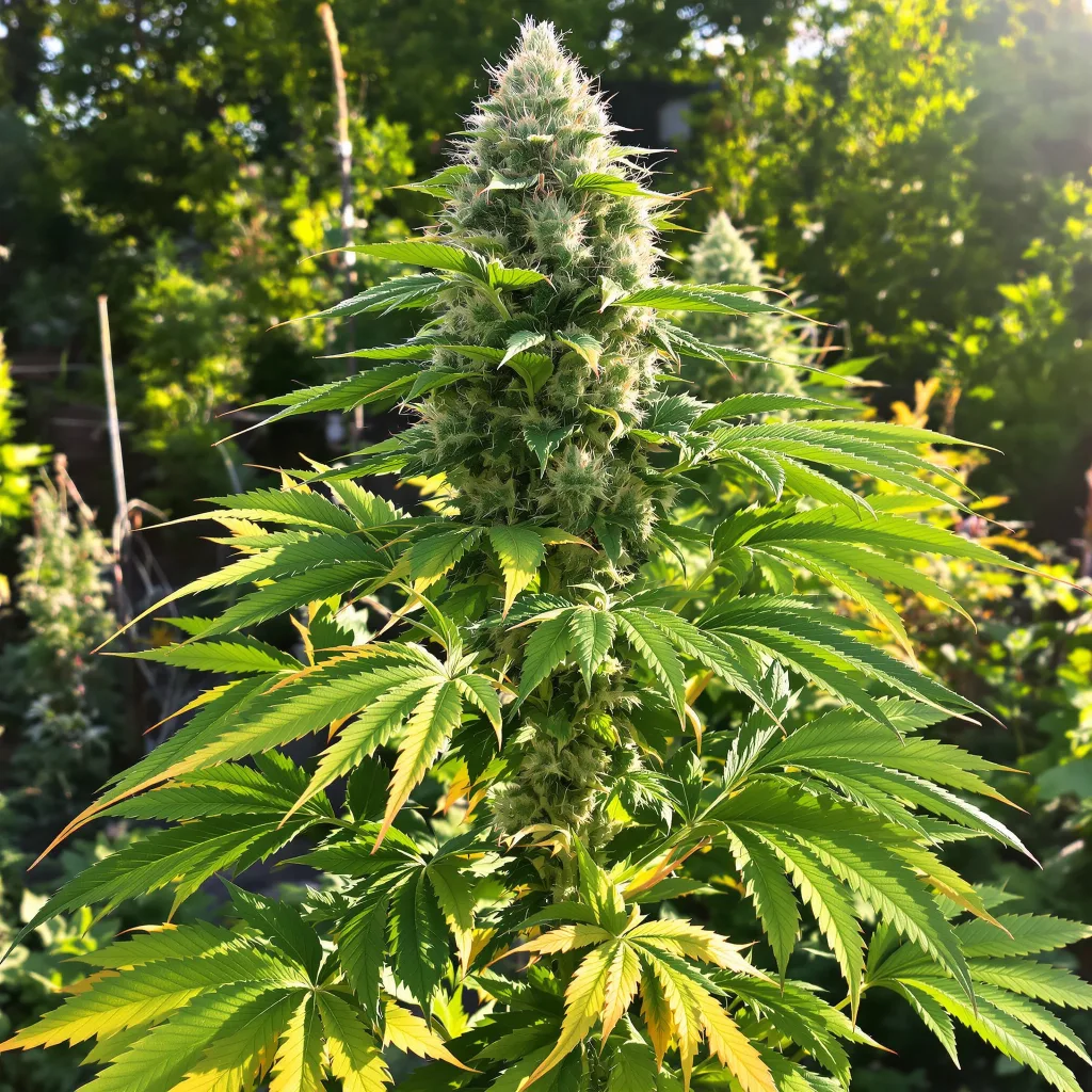 Green Crack Punch cannabis plant in flowering stage — 60-100 cm autoflower