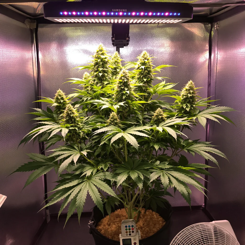 Green Crack Punch cannabis plant in flowering stage — 90-130 cm feminized
