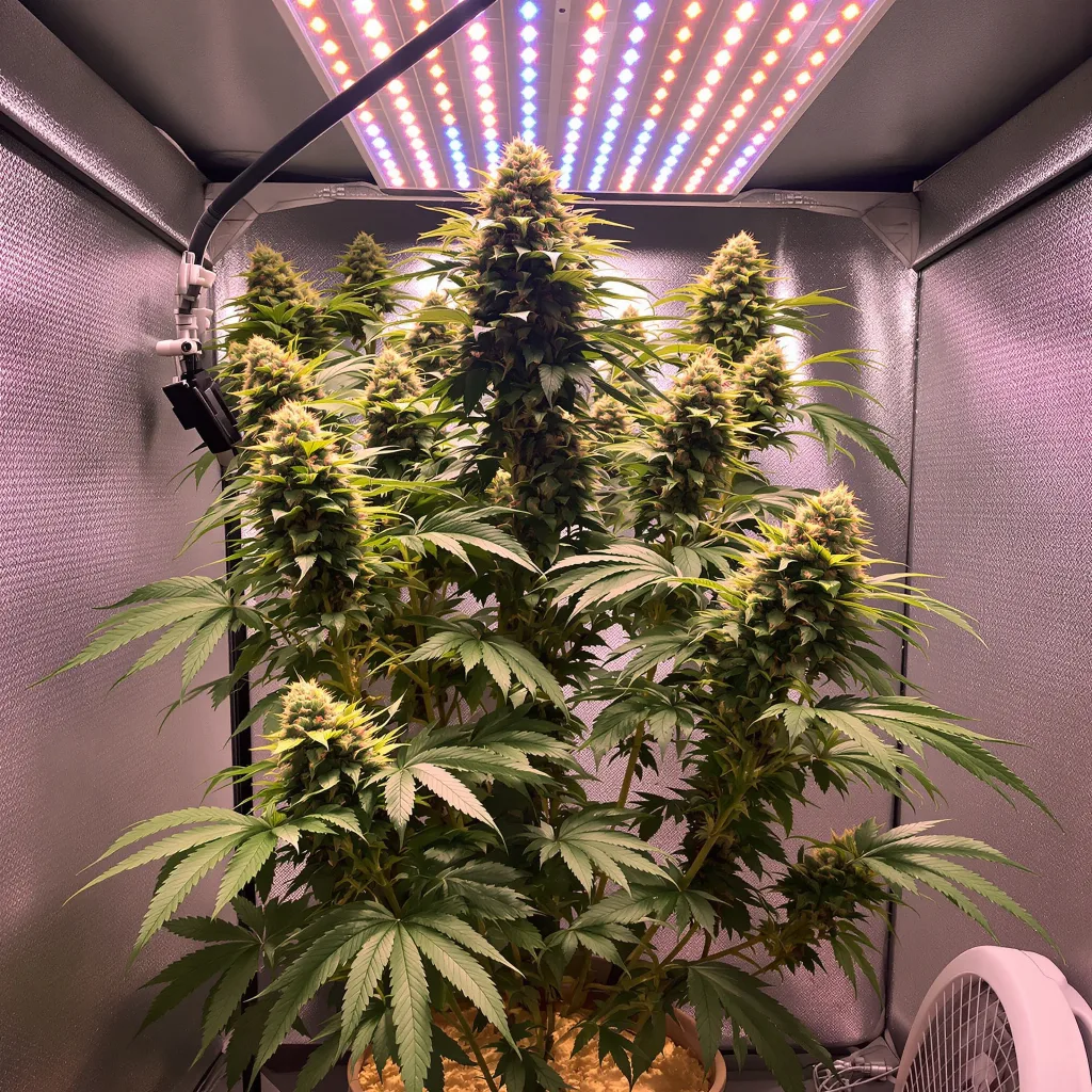 Green Goblin cannabis plant in flowering stage, 60-100 cm autoflower