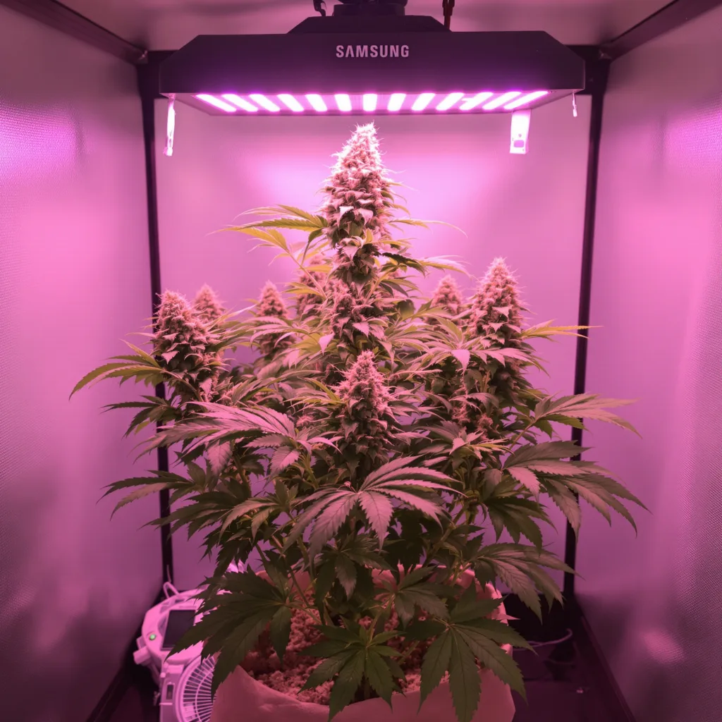 Green Ribbon cannabis plant in flowering stage, 60-100 cm autoflower