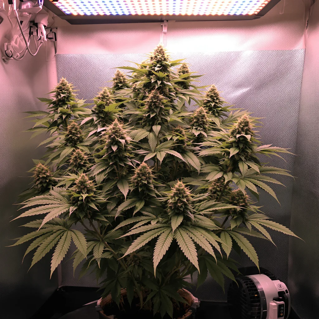 Hawaiian Purple Kush cannabis plant in flowering stage, 60-100 cm autoflower