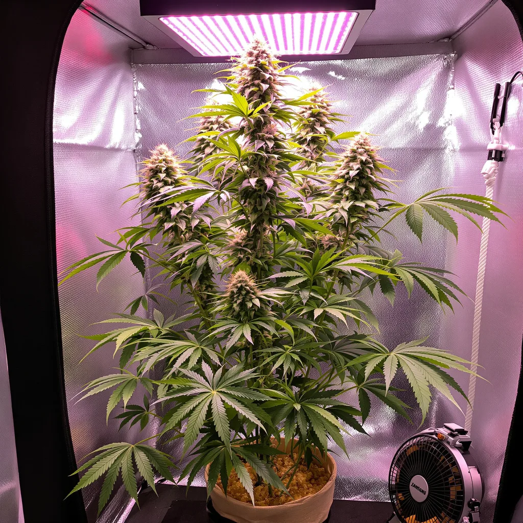 Industrial Plant 20% indica / 80% sativa flower with visible trichomes