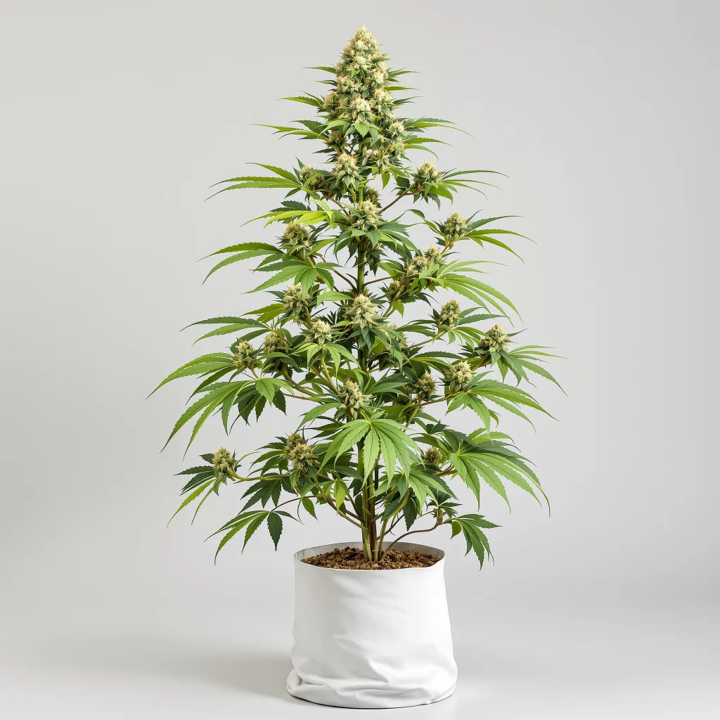 Jack Herer cannabis bud close-up showing balanced bud structure with frosted trichomes
