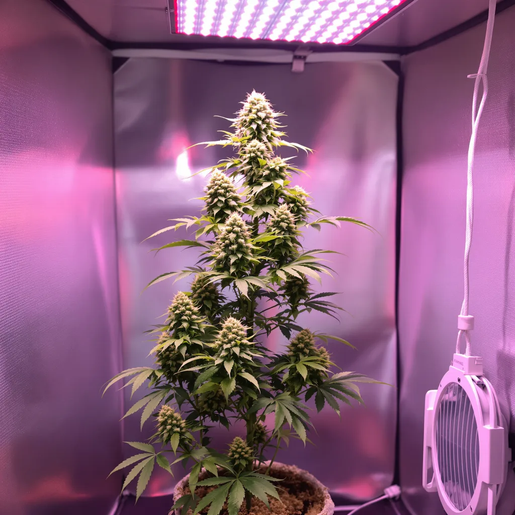 LA Confidential cannabis plant in flowering stage, 60-100 cm autoflower