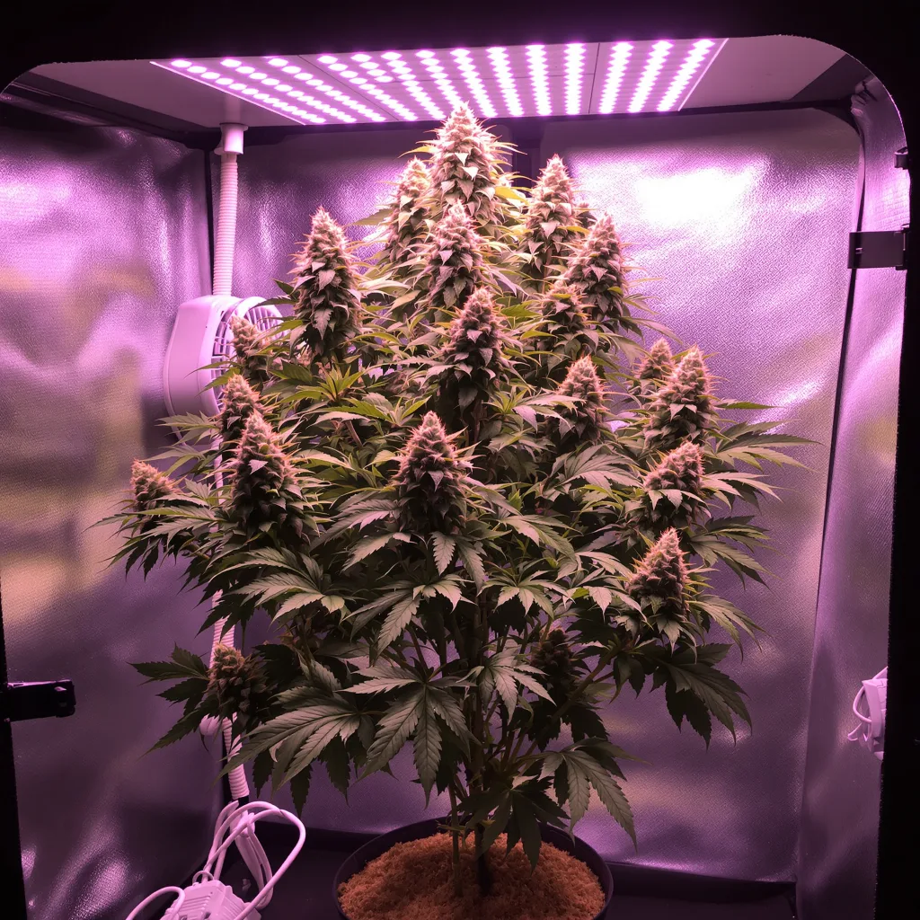Larry OG cannabis plant in flowering stage, 60-100 cm autoflower