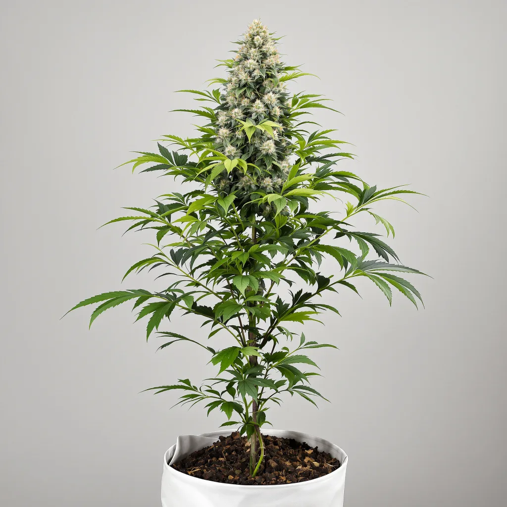 Lemon Skunk 30% indica / 60% sativa flower with visible trichomes