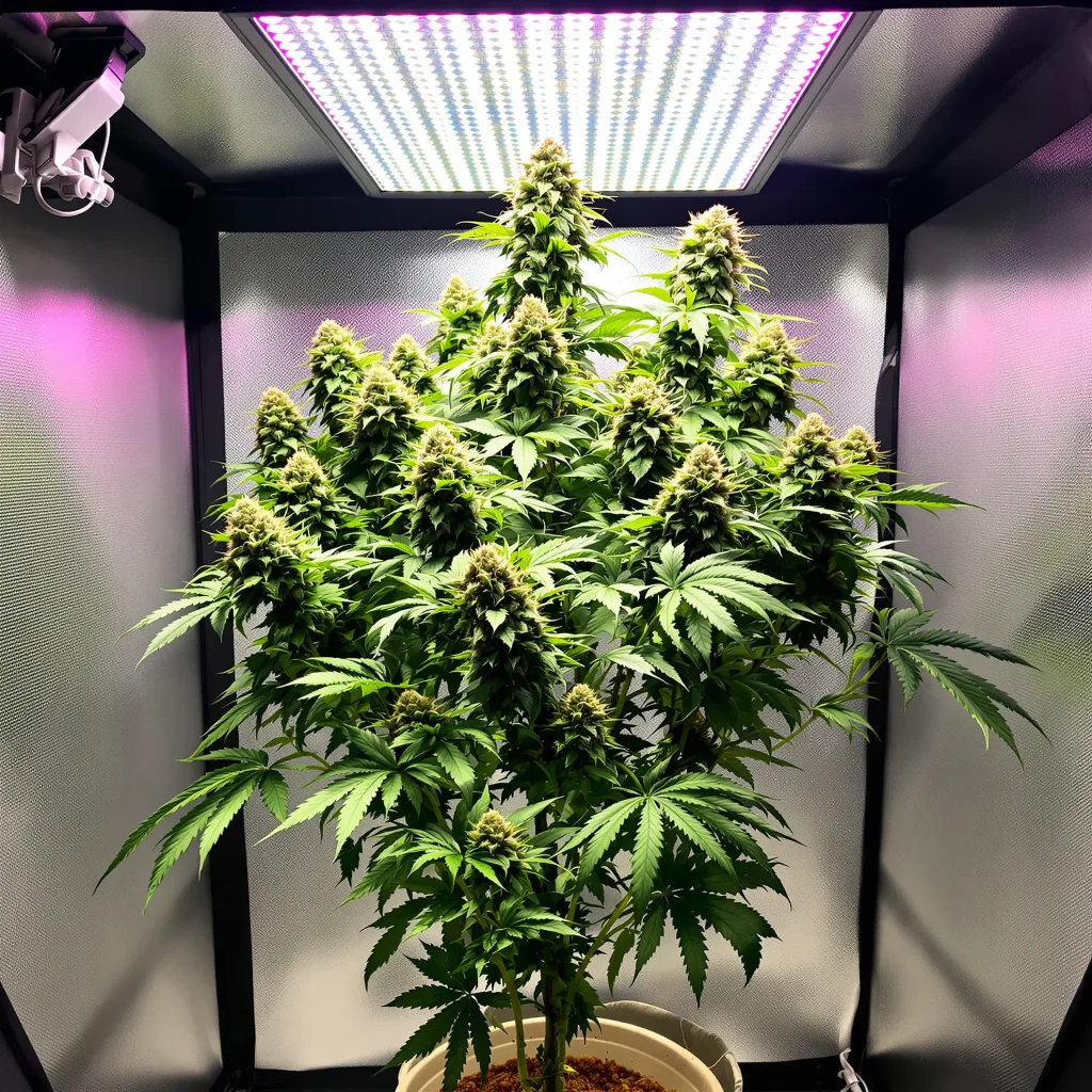 Mandala #1 cannabis plant in flowering stage, 60-100 cm autoflower