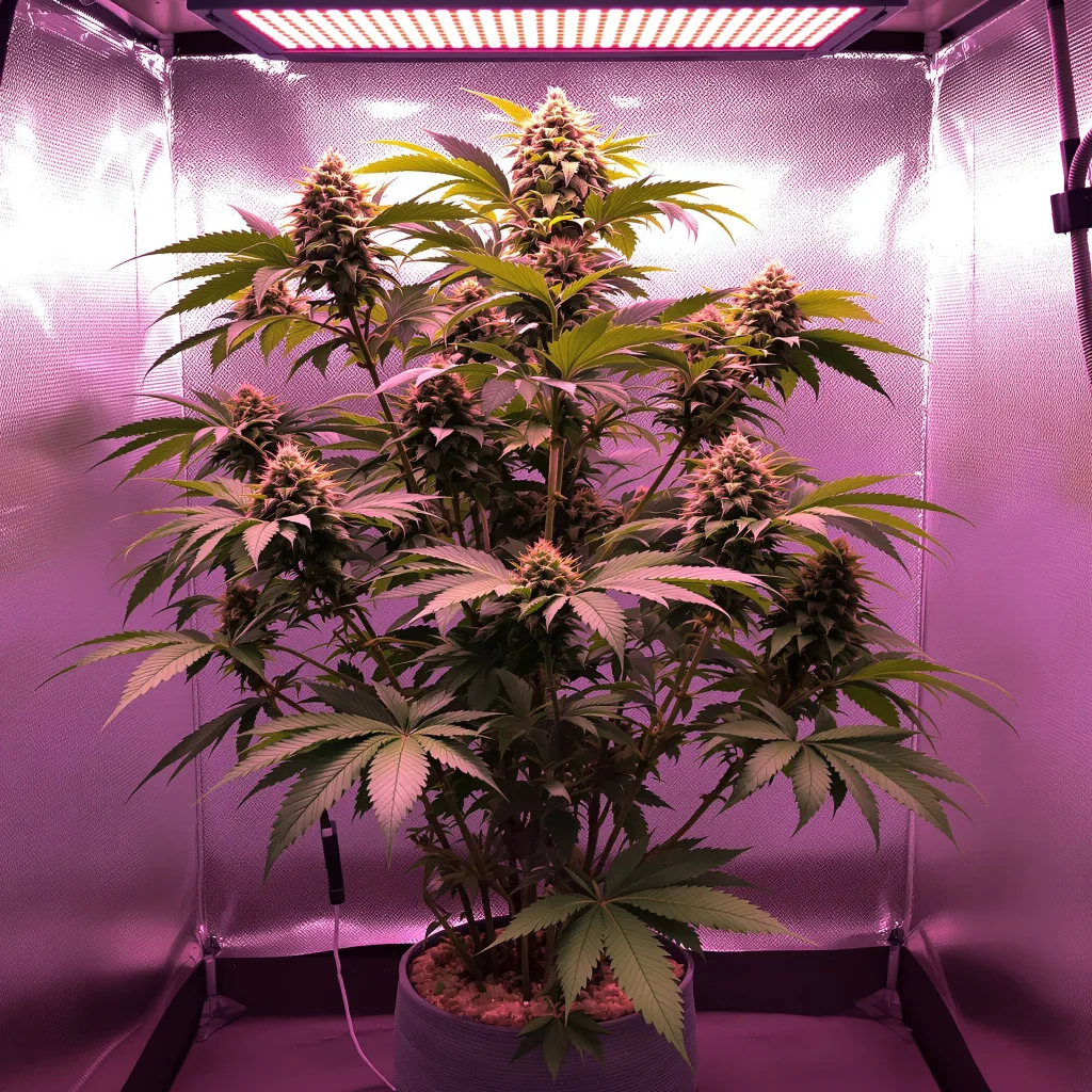 Mandarine cannabis plant in flowering stage, 60-100 cm autoflower