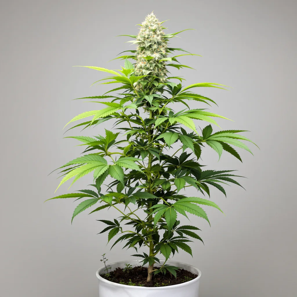 Master Bubba 40% indica / 50% sativa flower with visible trichomes