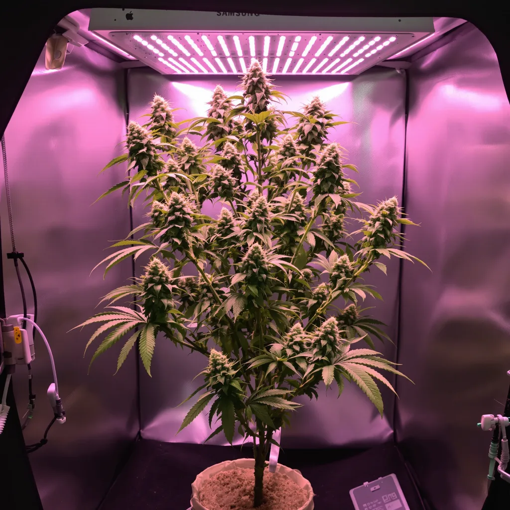 Mazar x Blueberry cannabis plant in flowering stage, 60-100 cm autoflower