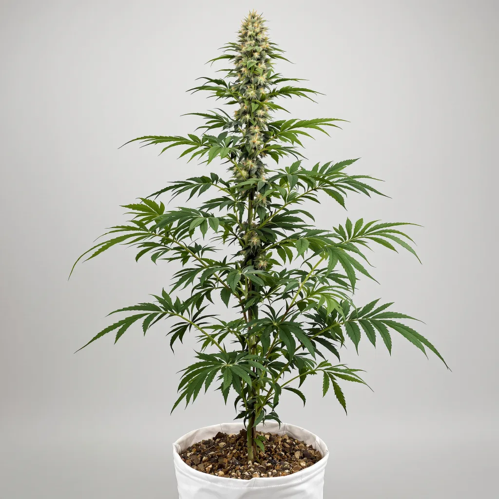 Mazar x Blueberry cannabis bud close-up showing open-bud structure with orange pistils