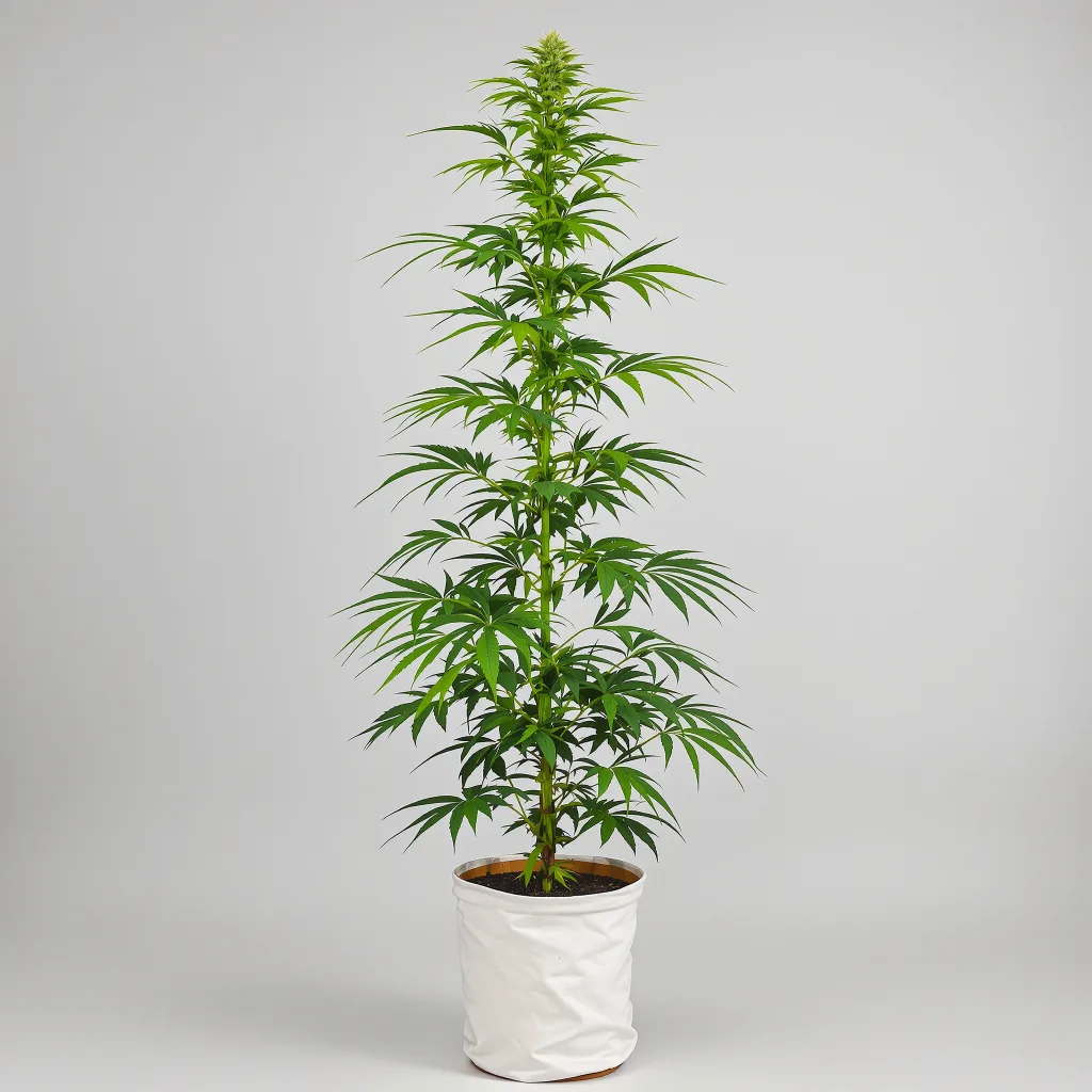 Melonade 17% indica / 83% sativa flower with visible trichomes