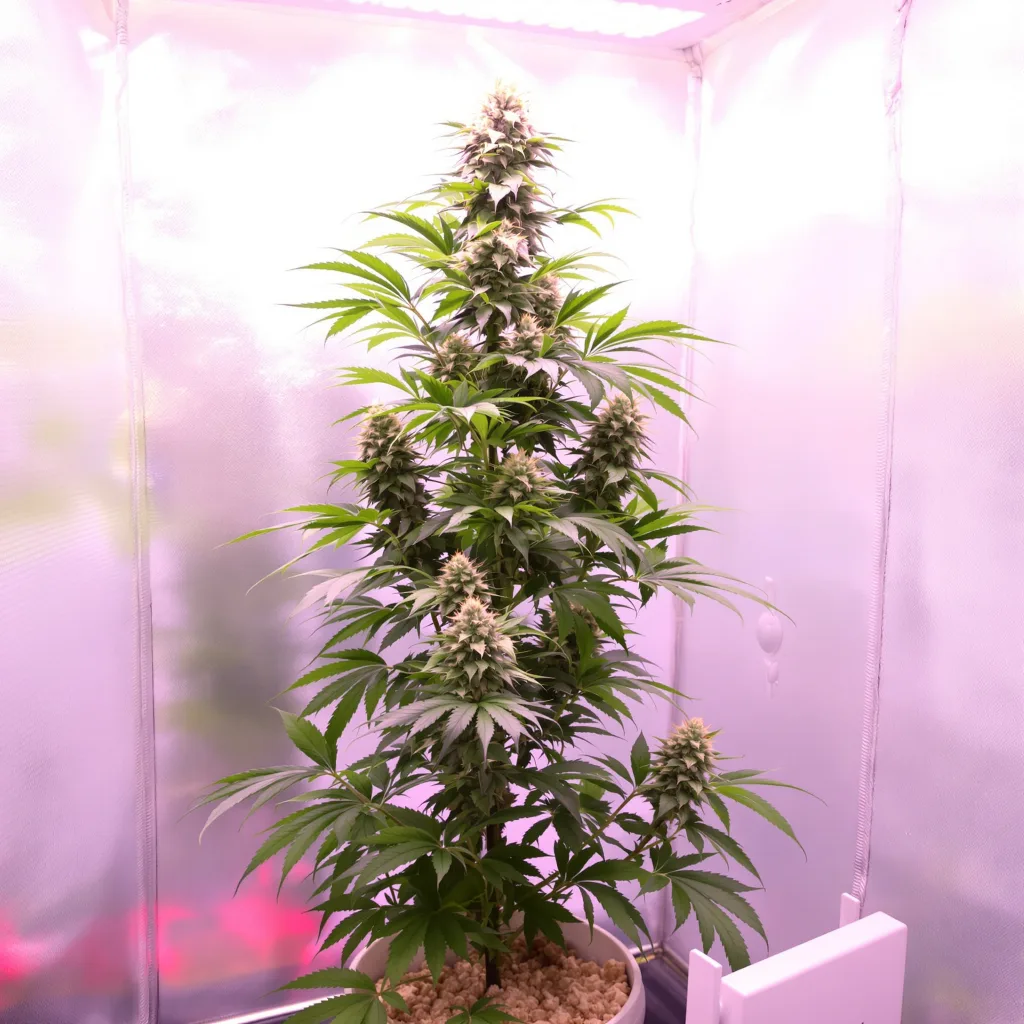 Mickey Kush cannabis plant in flowering stage, 60-100 cm autoflower