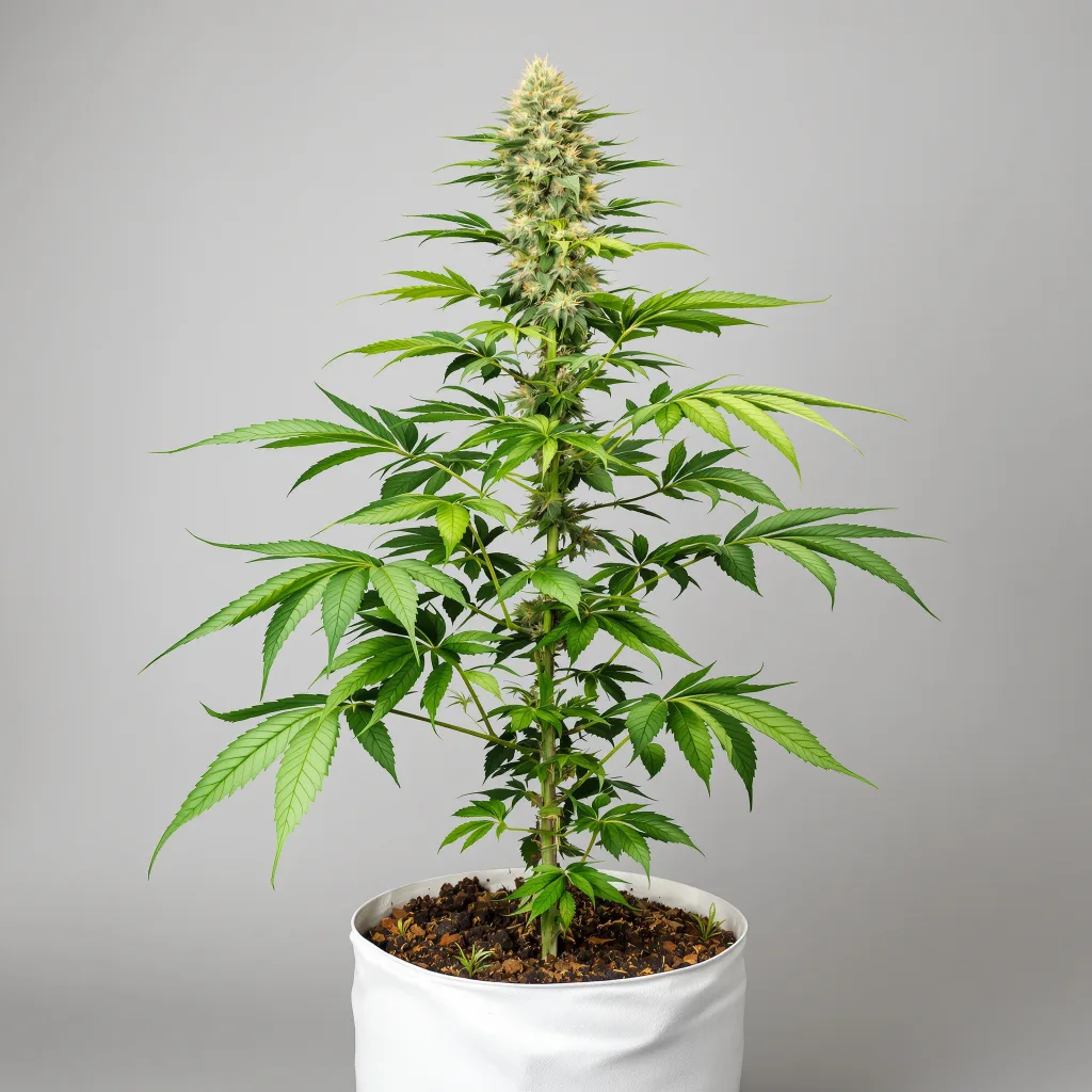 Night Train 54% indica / 46% sativa flower with visible trichomes