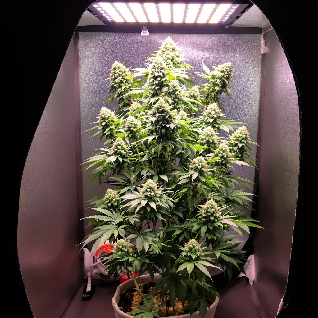 Northern Cream cannabis plant in flowering stage, 60-100 cm autoflower