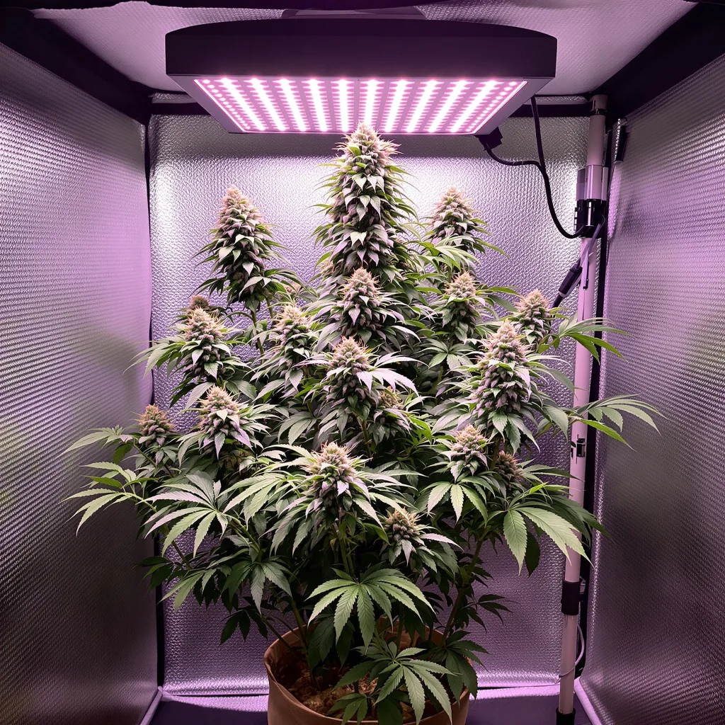 Northern Cream 64% indica / 36% sativa flower with visible trichomes