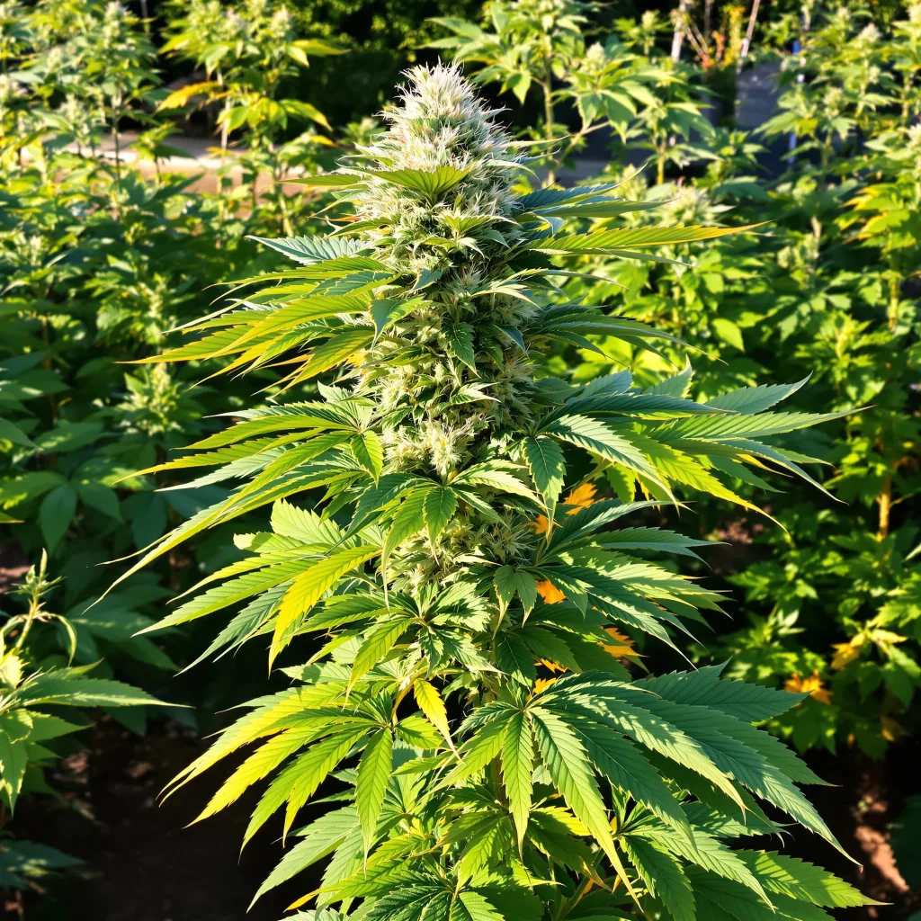 Northern Lights cannabis plant in flowering stage — 60-100 cm autoflower