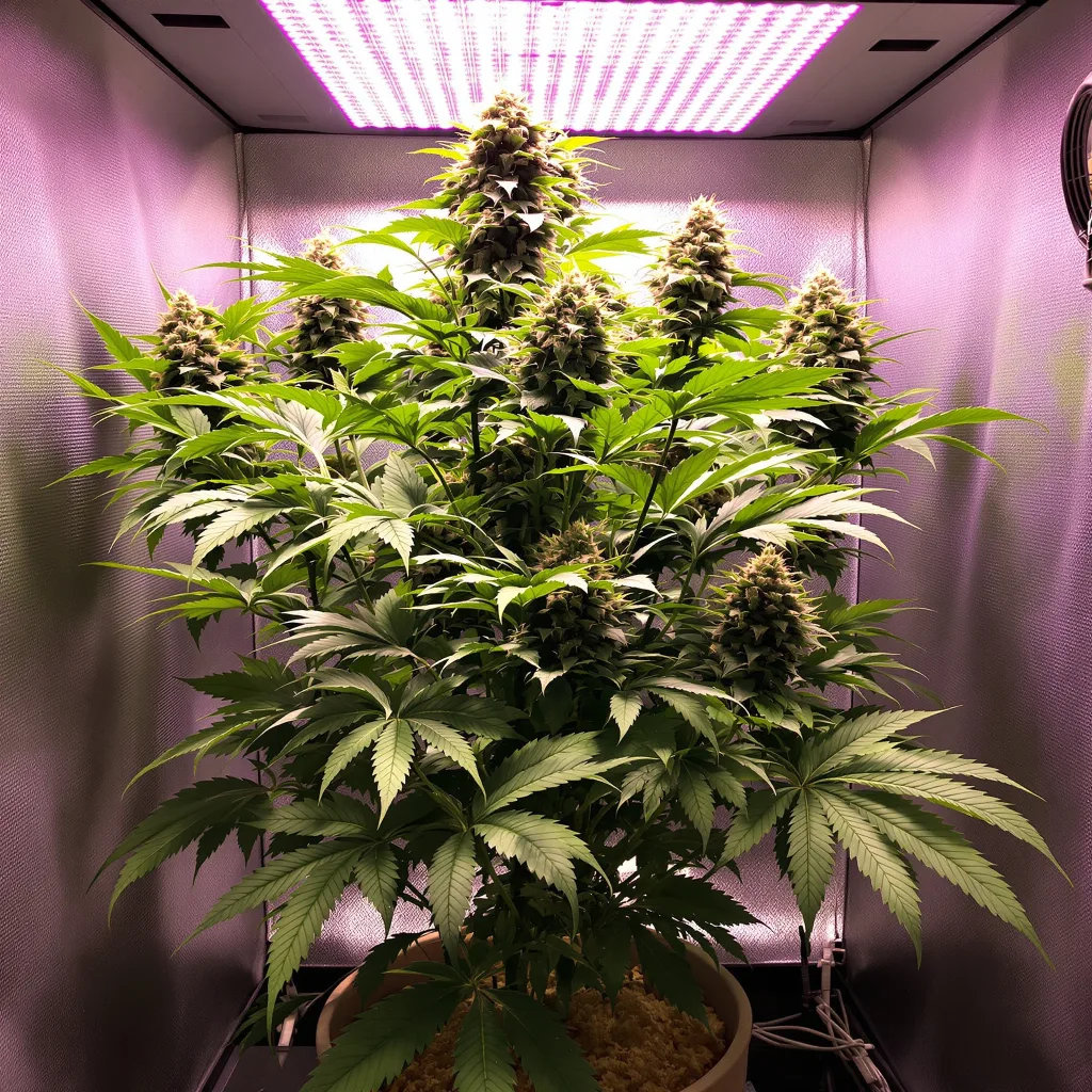 Orange Bud cannabis plant in flowering stage, 60-100 cm autoflower
