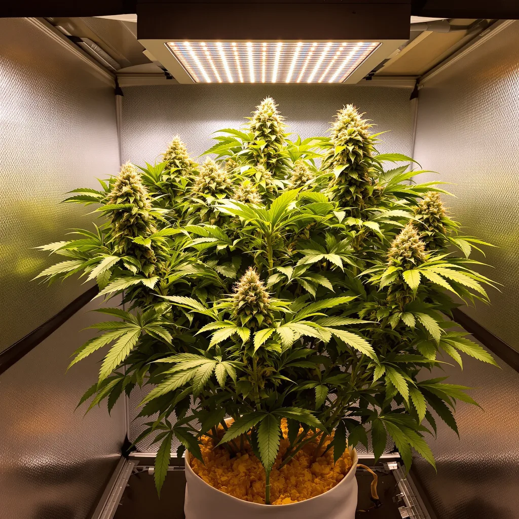 Pakistani Chitral Kush 86% indica / 14% sativa flower with visible trichomes
