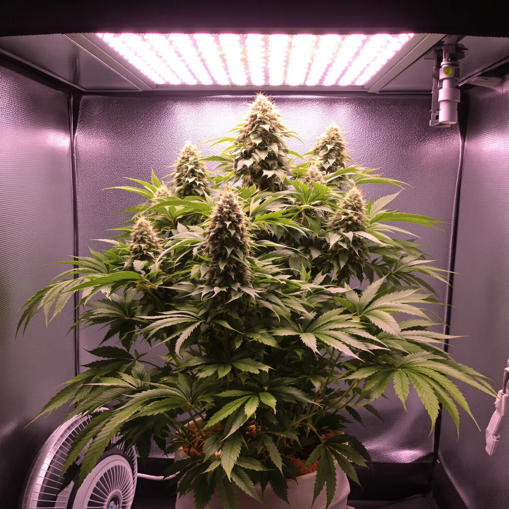 Papaya Cookies cannabis plant in flowering stage, 60-100 cm autoflower